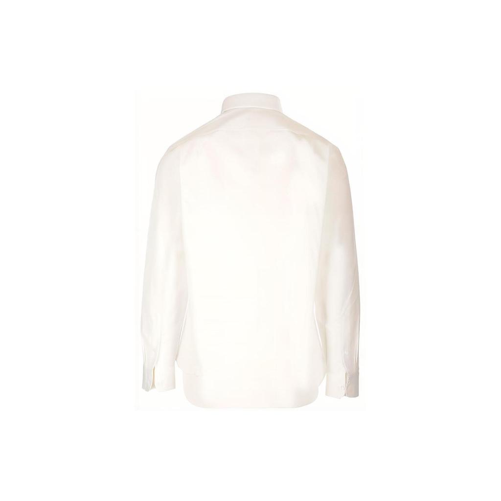 Burberry Shirts Men's White Lapel Moderate Straight Fit 80705021
