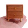 1:12 Scale Doll House Bedside Cabinet Natural Wood Furniture Model Figurine For Realistic Display Scene Arrangemetn