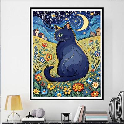 5D DIY Diamantmalerei Comic Katze Diamantstickerei Kreuzstich Heimdekoration Handgefertigte Geschenke
