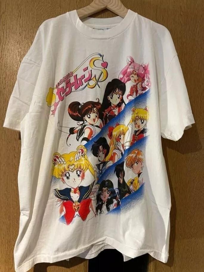 Sailor Moon Shirt Sailor Moon White Coton Tshirt Unisex Vtg S5XL Unisex T-Shirt S