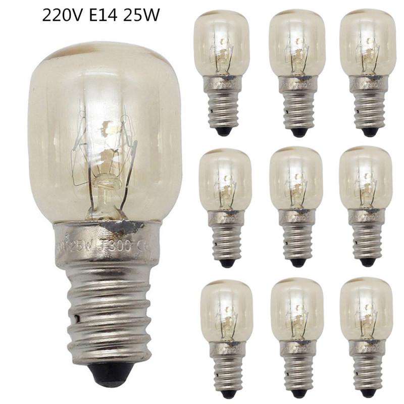10Pcs 15W/25W E14 220V 300 Degree High Temperature Resistant Microwave/Oven Bulb