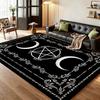 Five Elements Pentacle Double Moons Rectangular Rug Soft Texture Nonslip Carpet For Kids Bedroom Play Area Home Party Decor Holiday Gift