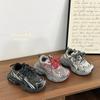 Youth Style Shoes Kids Breathable Mesh Sneakers Boys Girls Casual Dad Shoes With