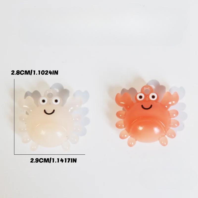 2PCS Color Changing Duck Crab Pig Animal Keychain with Temperature Sensitive Feature for Phones Car Decor Figurines Miniatures