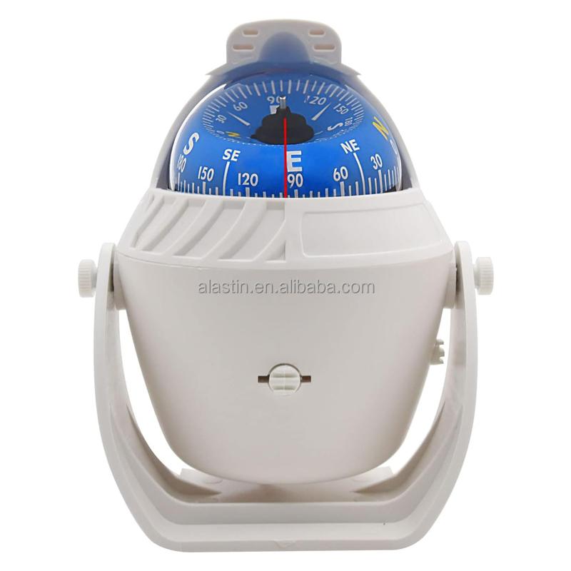 Marine Accessories Boat ABS Magnetic Compass Navigation Portable LED Sea Yacht Compass White