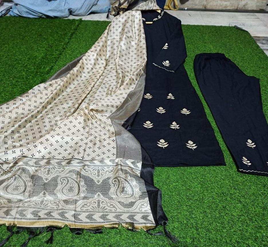 Indian Designer Top Tunic Kurta Pant Dupatta Set Women Bollywood Salwar Suit Kurti Dress