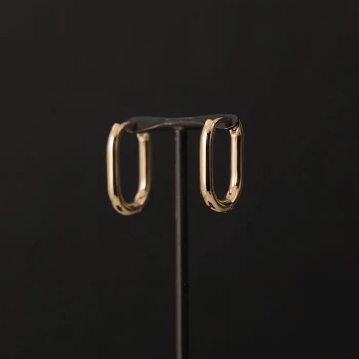 Oval Clicker Earrings: Short.
