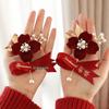 Complete Wedding Corsage Set for Groom, Bride, and Parents: Boutonniere and Brooch Collection for a Perfect Ceremony
