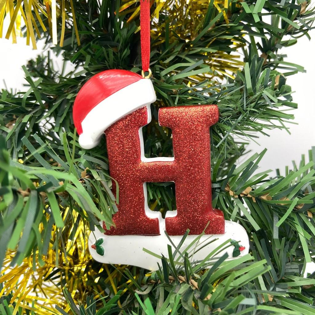 Chic 26 Letter Resin Alphabet Ornaments For Christmas Tree Unique Holiday Decor