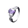 Elegant Geometric Copper Ring with Zirconia for Women