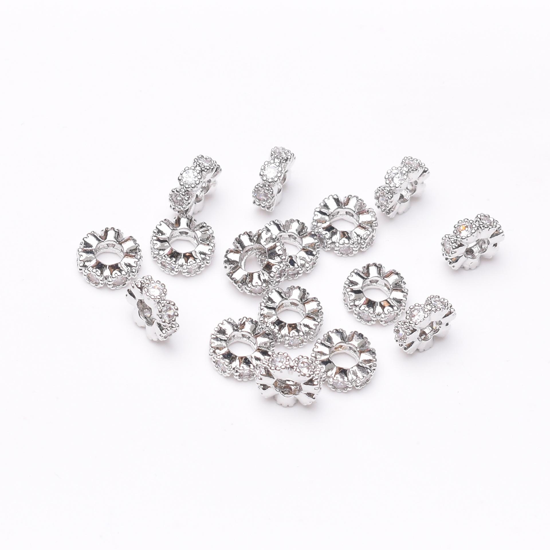 

Сохранение цвета 14-каратного золота с микро-инкрустацией цирконием, аксессуары, большое сверление отверстий, кольцо, бусина, разделитель, ожерелье ручной работы своими руками, бисерные аксессуары, разделитель R2 6mm