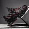 Mens Running Shoes New Flame Printed Luxury Sneakers Trendy Breathe Cushioning Street Sports Fitness Casual Trendy Tennis Shoes