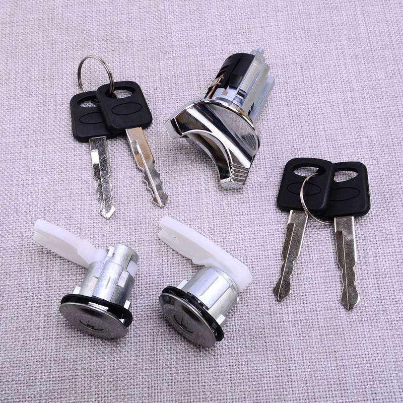 1 Set Ignition Switch Door Lock Cylinder Key F2UZ1522050A F3TZ7822050B Fit for Ford Aerostar Bronco Pickup F150 F250 F350 Ranger