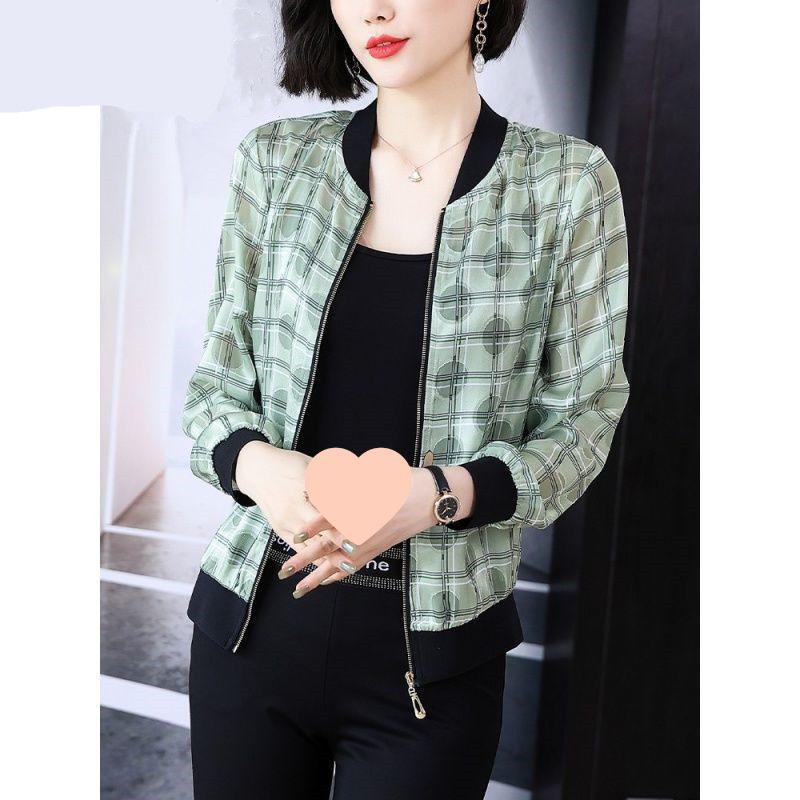 

Stylish Summer Baseball Print Cardigan Jacket with Sun Protection for Women XL