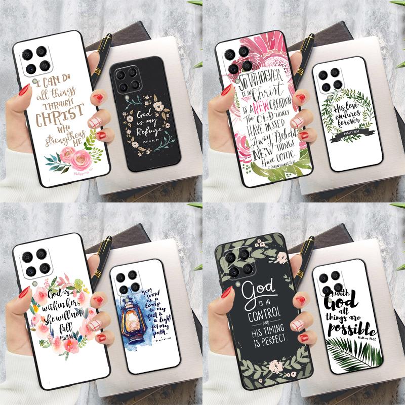Bible Philippians Jesus Christ Verse Case For Samsung Galaxy M15 M55 M13 M23 M33 M53 M31 M51 M14 M34 M54 M20 M30s M12 M32 M52