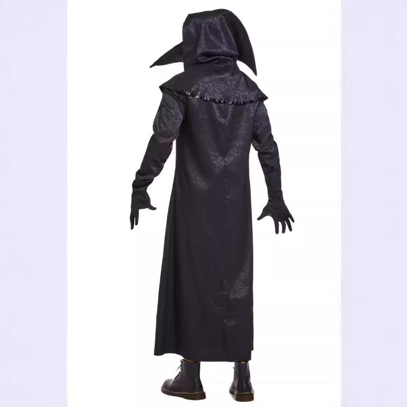 Halloween Medieval Steampunk Plague Doctor Costume Black Robe Stage Costume