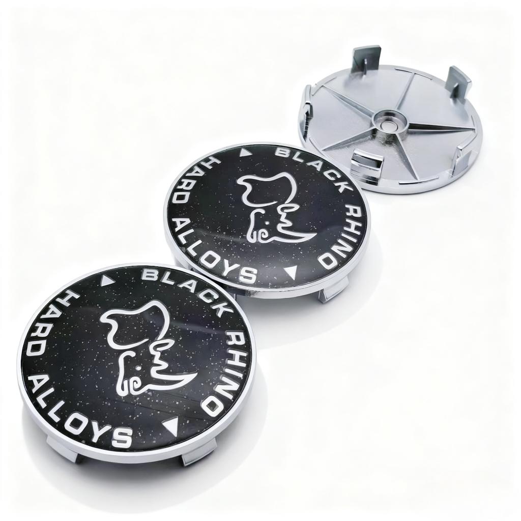 4pcs Black Rhino Logo Emblem Badge Car Wheel Center Caps 68MM Clips 63MM Wheels Hub Cap Rim Hubcaps Dust Cover Car Accessories