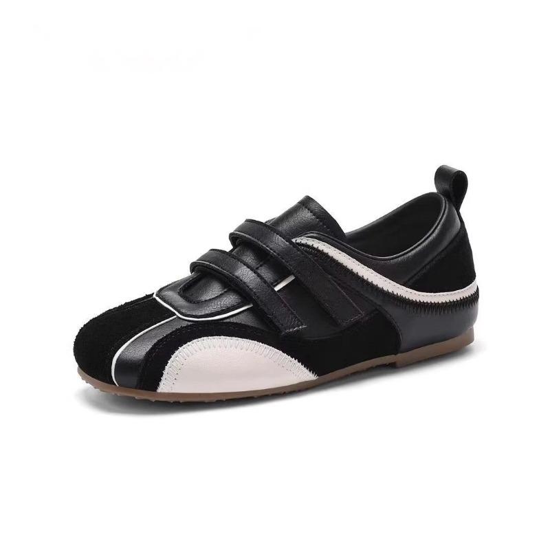 Autumn Women's Brown Velcro Light Casual Retro Color Matching Comfortable Single Shoes Mary Jane Shoes Women