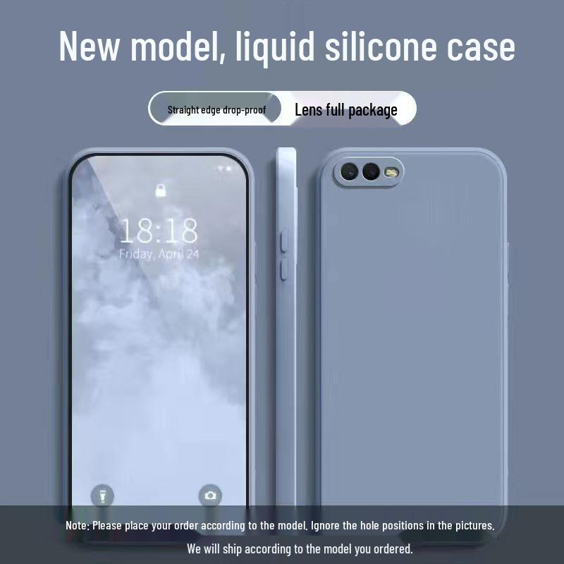 OPPO R15x Anti-drop Straight Edge Soft Case - Solid Color with Rubik's Cube Design, Full Coverage.