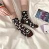3-piece set socks floral pattern Nordic combination free size