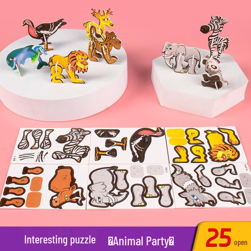 Kids 3D Insect Paper Puzzle DIY Kit - Educational Handmade Toy for Kindergarten