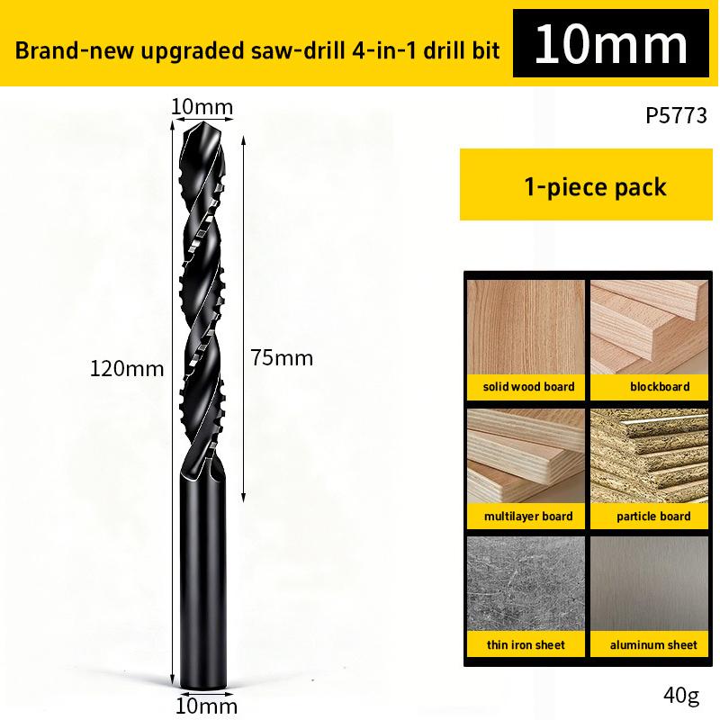 HSS Universal Drill Bit For Drilling Reaming Woodworking Electric Drill Serrated Drill Cutting In Wood Metal Versatile 4 In 1