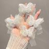 Hairpin Soft Mesh Butterflies Embroidery Bowknot Decor Girl Hair Pin with Imitation Pearls Gentle Hairstyles Side Clips