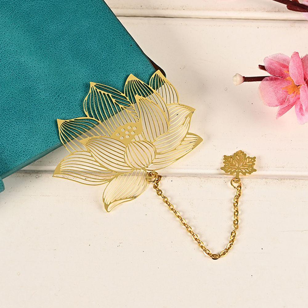

Подвеска Кисточка Ручной работы Золотая Ажурная Закладка Лист Закладка Маркер для книги Металлические Закладки с Цепочкой Lotus
