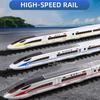1:60 Scale High-speed Rail Model Miniature Toys Alloy Diecast Rail Cars Sound Light Doors Opened Toy Train Models for Kids Gifts