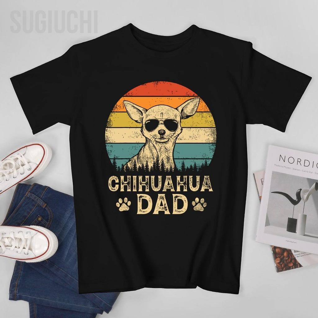 Unisex Unisex Vintage Chihuahua Dad Dog Lovers Fathers Day Tshirt Tees T Shirts WoUnisex Boys 100 Cotton TShirt
