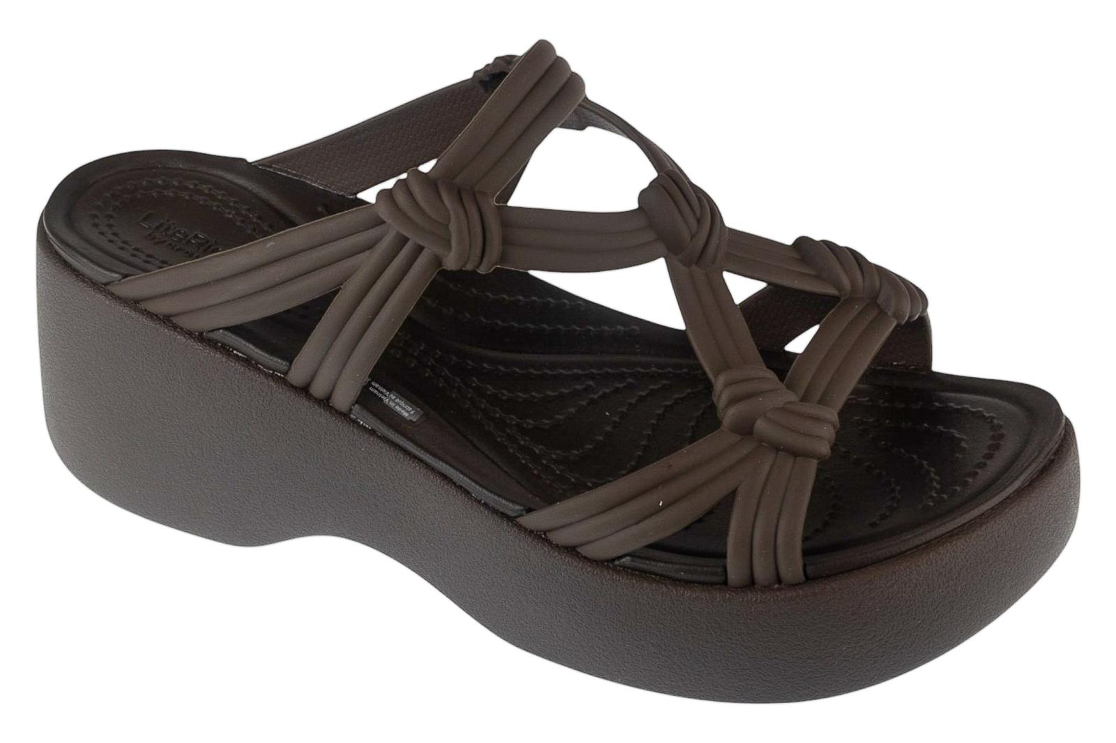 Crocs Brooklyn Knot Sky Sandale W, Damen braune Sandalen 41/42 braun