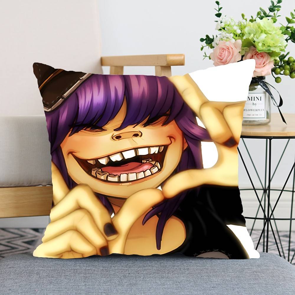Singer GGorillaz Band Throw Pillow Covers Pattern Cushion Cover Suitable For Sofa Bedroom Car Pillow Cover