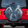 1pc 2D Flat Printing Tire Covers Double Faced Lion Polyester Fabric Without Electricity New Year Gifts Perfect For Grassland Par