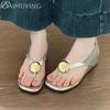 Square Toe Loafers Shoes Woman Casual Clip Toe Flat Sandals Summer 2025 Brand Women Flip Flops Comfort Design Shallow Sandalias