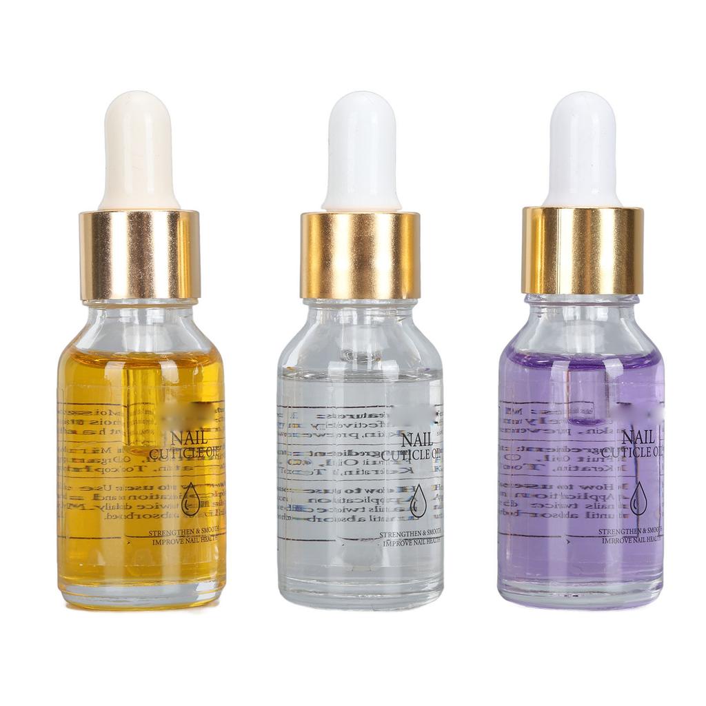3 X 15ml Nail Cuticle Oil Nourishing Moisturizing Strengthening Scented Prevents Dryness Cuticle