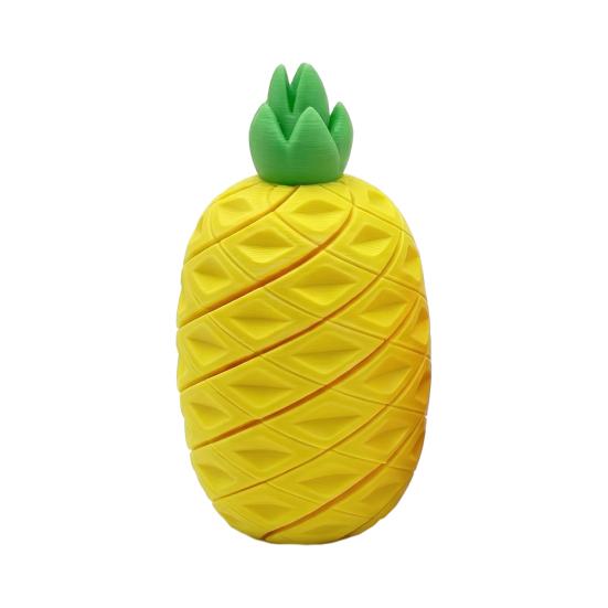 3D Printed Fidget Fruit Toy Spiral Flexible Pineapple/Persimmon Passthrough Toy жёлтый