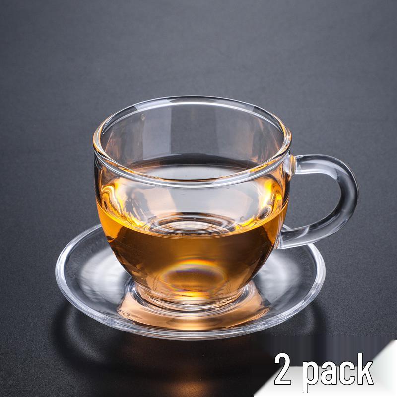 Double-Layer Heat-Resistant Glass Tea Cup with Handle for Kung Fu Tea