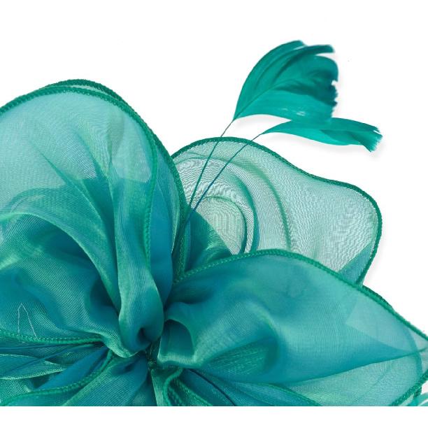 DRESHOW Fascinators Hat Tea Party Headwear Ribbons Feathers on a Headband and a Clip for Women