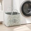 Floral Print Laundry Organizer with Side Pocket Miscellaneous Storage Basket  Shopping