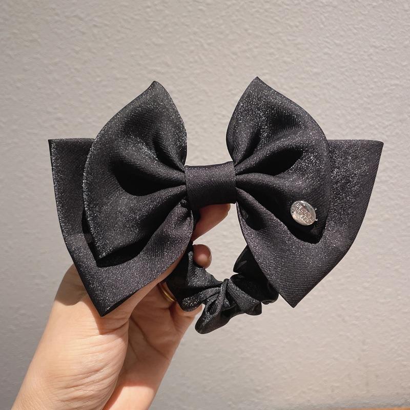 Korean Elegant Bow Scrunchies Women Girls Elastic Hair Rubber Bands Accessories Tie Hair Rope Headdress Headwear Ornament