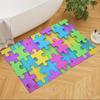 Colorful Puzzle Pattern Background Non-Slip Home Carpet Design for Office Decor Living Room Bedroom Gift