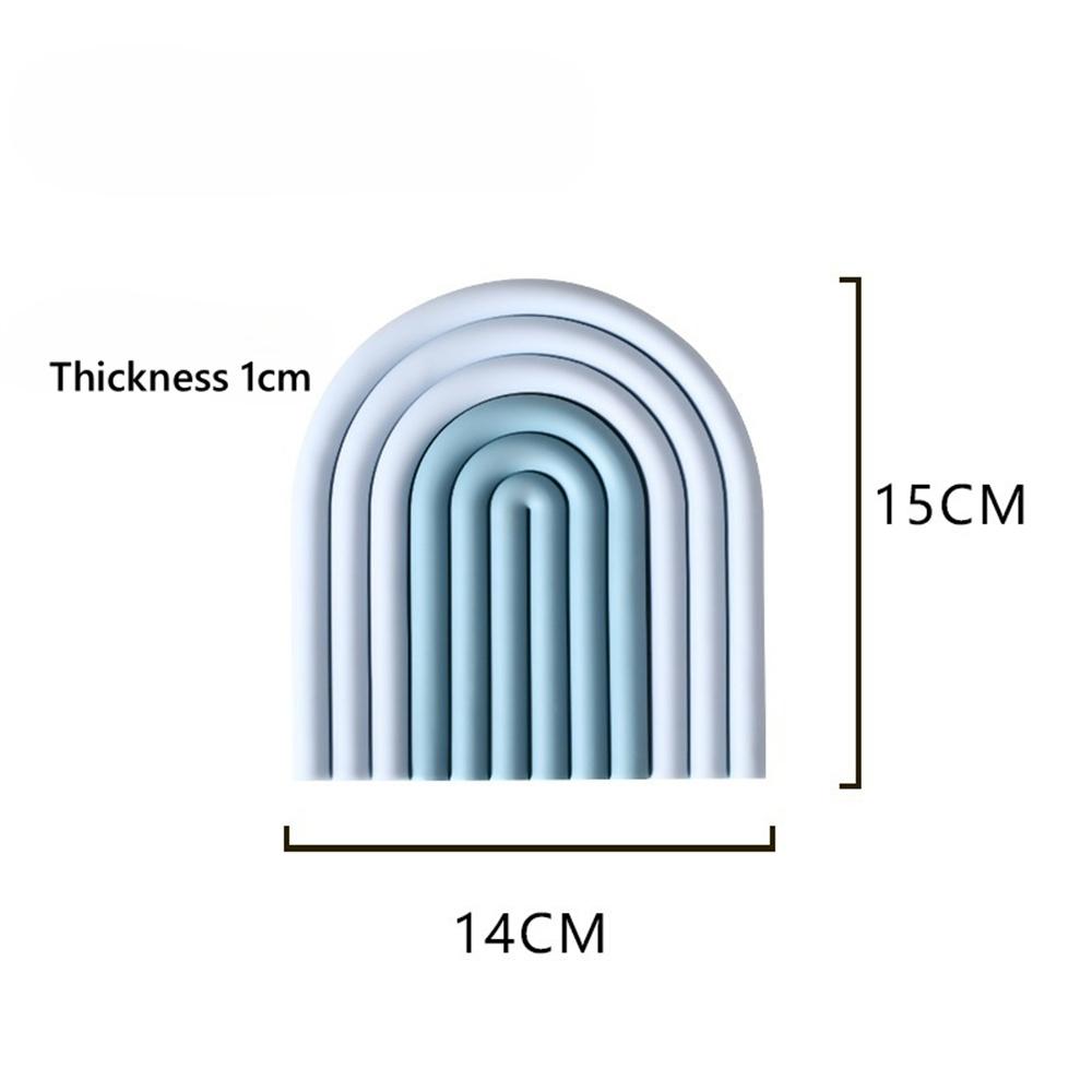 Kitchen Heat-resistant Table Ddecoration and Accessories Home Rainbow Silicone Table Mat Removable Washsble Table Placemats