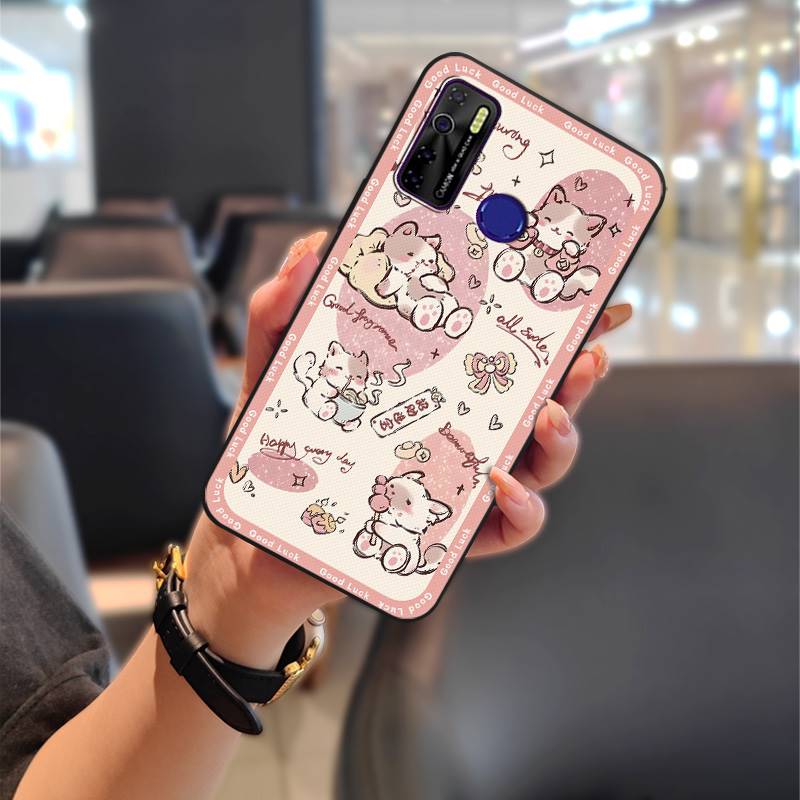 Durable Phone Pouch Phone Case For Tecno Camon15/15Air/16S/KD7H/CD6/CD7/Spark5/5Pro Anti-knock Graffiti Cartoon Silicone