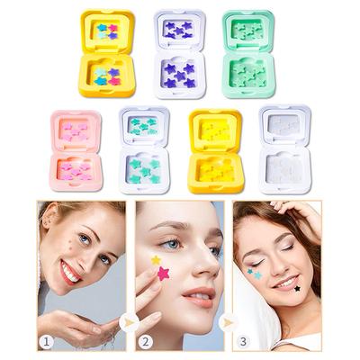 25/48 Parches Hidrocoloides para Acné Parche para Acné Aclarar Reparar Pegatinas Invisibles para Eliminar Acné Herramienta de Maquillaje Estrella Con Espejo
