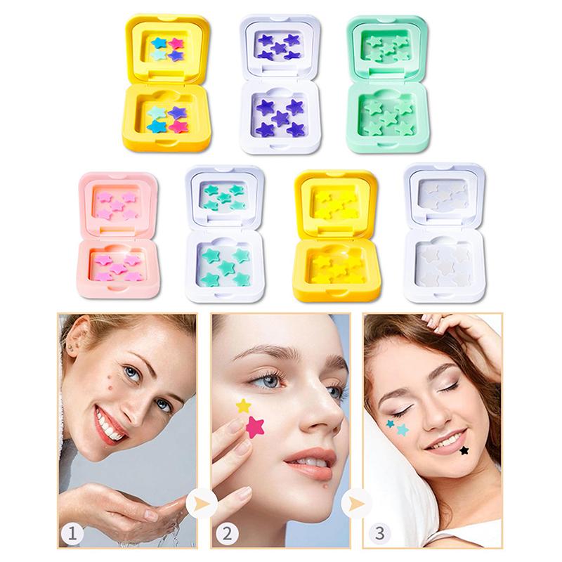 25/48 Patches Hydrocolloid Acne Patch Fade Repair Invisible Acne Removal Stickers Concealer Makeup Tool Star With Mirror
