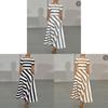 Casual Striped Long Dress With Elastic Polyester Fabric For Spring Daily Wear