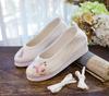 Women's Hanfu Embroidered Round Toe Cloth Shoes for Spring/Autumn - Ancient Style Dance & Stage Play Footwear