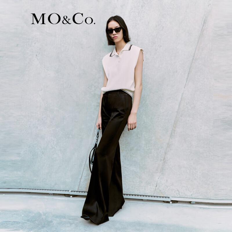 MO&Co. Women's Summer Triacetate Flared Slit Pants