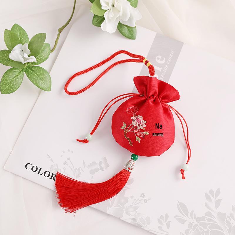 Ping An Cultural Scenic Amulet: Hanfu Style Sachet Pendant for Safety and Luck