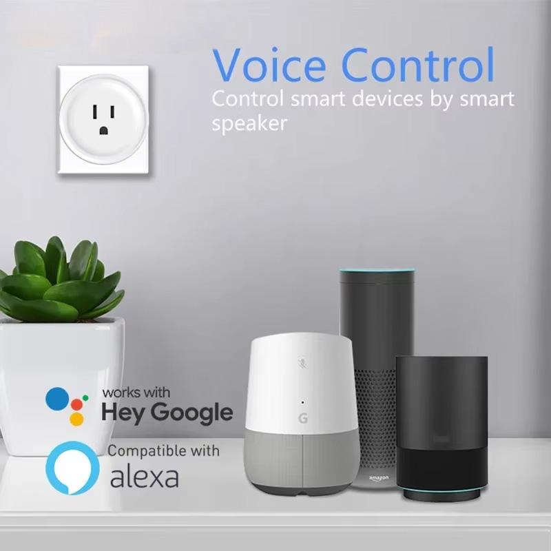 Inteligentne gniazdko WiFi US 10A Gniazdo zasilające z timerem Sterowanie głosowe i zdalne przez aplikację do automatyzacji domu Obsługa Alexa Google Home